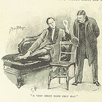 Image taken from page 166 of 'The Adventures of Sherlock Holmes' by The British Library Zeichnung von Sherlock Holmes und Watson